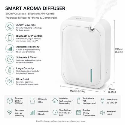 200m³ Bluetooth Aroma Diffuser